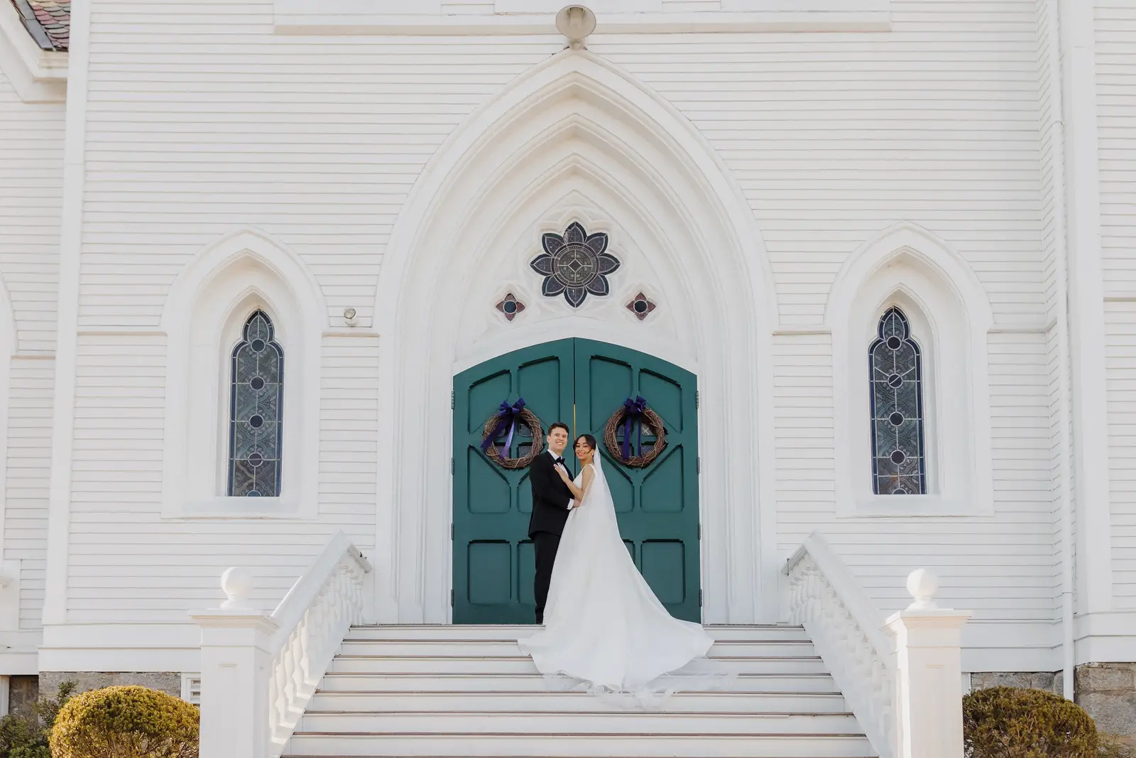 Roshana and Luke at the church
