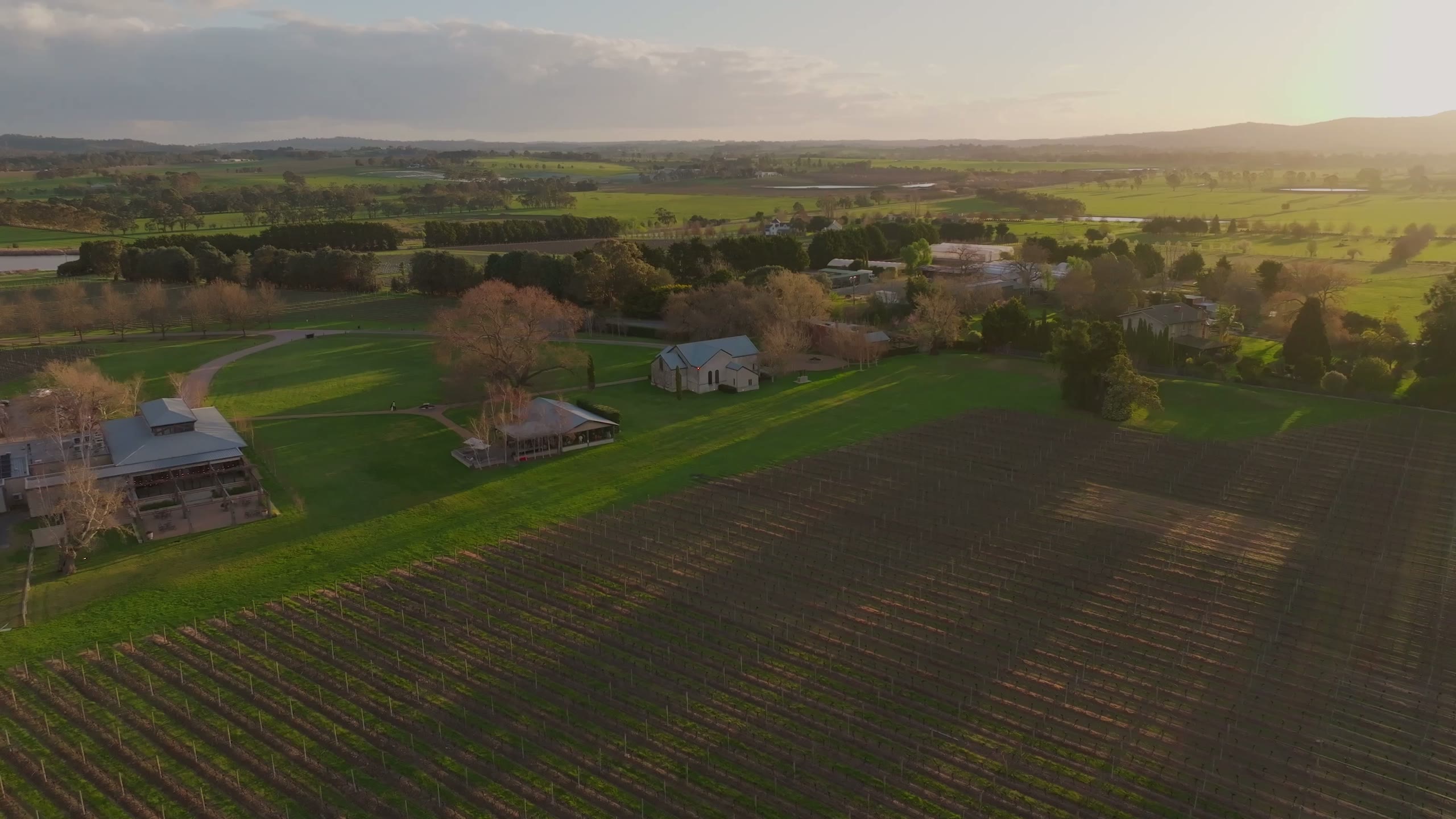 Drone view over Stones of the Yarra Valley